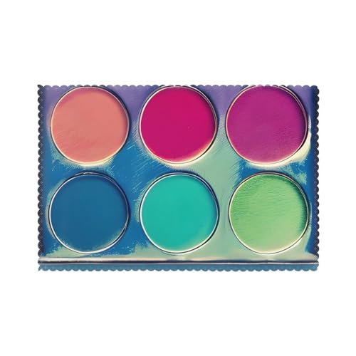 HYTTER Runde Platzsets mit Farbpaletten-Druck, 30,5 x 45,7 cm, Premium-Qualität, hitzebeständig, Tischmatten für Esstischdekoration, 6 Stück von HYTTER