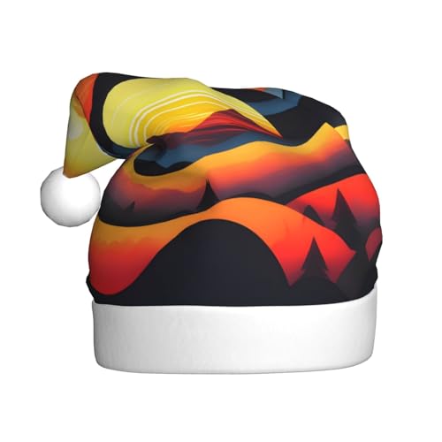 HYTTER Sunrise Mountain Weihnachtsmütze für Erwachsene – festlich, weich, leicht und gut anzufassen, Urlaubszubehör von HYTTER