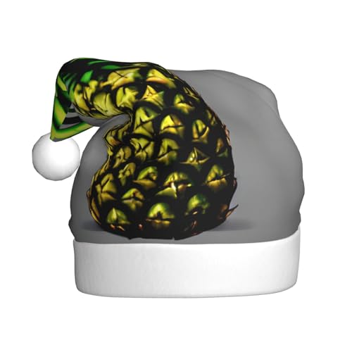 HYTTER Weihnachtsmütze mit Cartoon-Ananas für Erwachsene – festlich, weich, leicht und gut anzufassen, Urlaubszubehör von HYTTER