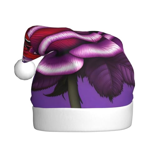 HYTTER Weihnachtsmütze mit Fuchsia Rose für Erwachsene – festlich, weich, leicht und fühlt sich gut an, Urlaubszubehör von HYTTER