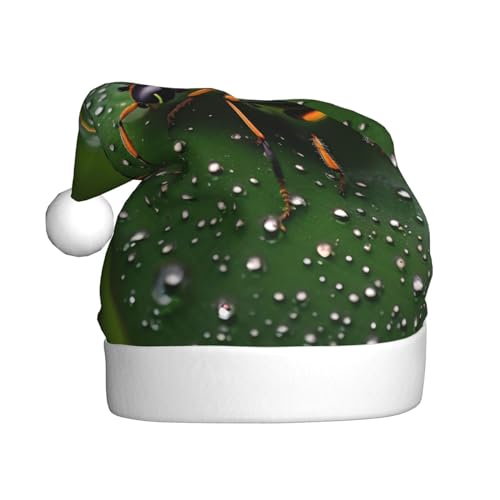 HYTTER Weihnachtsmütze mit Regenbögen, Insekten, für Erwachsene, festlich, weich, leicht und gut anzufassen, Urlaubszubehör von HYTTER