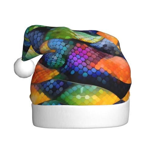 HYTTER Weihnachtsmütze mit Regenbogenfischschuppen für Erwachsene – festlich, weich, leicht und angenehm anzufassen, Urlaubszubehör von HYTTER