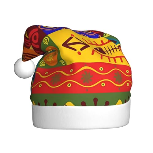 HYTTER Weihnachtsmütze mit afrikanischen Nationalmustern für Erwachsene – festlich, weich, leicht und angenehm anzufassen, Urlaubszubehör von HYTTER