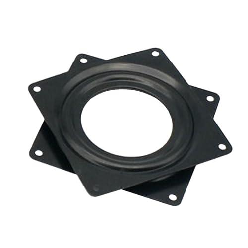 HZEPDVT Mehrzweck-Drehsockel aus verzinktem Stahl, quadratisch, hohl, Universalschaft, Möbelbeschläge, Zubehör, 360 ° Flexible Drehung, schwarz(4in) von HZEPDVT