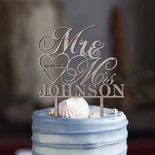 Tortenaufsatz "Mr & Mrs" für Hochzeit, personalisierbar, 14 Farben, personalisierbar, Hochzeitsdatum und Nachname für Braut und Bräutigam, rustikaler Jubiläumskuchenaufsatz Tortenaufsatz "Mr & Mrs" für Hochzeit, personalisierbar, 14 Farben, personalisierbar, Hochzeitsdatum und Nachname für Braut und Bräutigam, rustikaler Jubiläumskuchenaufsatz von HZGUEOSTB
