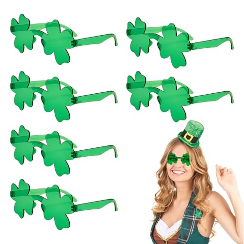 HZHSGLY 6 Paar St. Patrick's Day Sonnenbrille, grüne Brille für St. Patrick's Day, St. Patricks Day Zubehör Dekorationen Party Kostüme HZHSGLY 6 Paar St. Patrick's Day Sonnenbrille, grüne Brille für St. Patrick's Day, St. Patricks Day Zubehör Dekorationen Party Kostüme von HZHSGLY