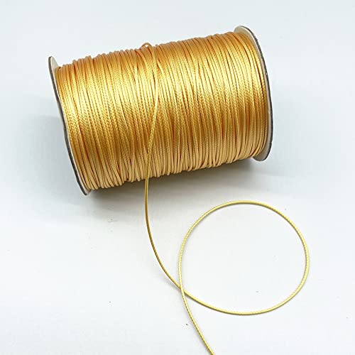 0,5–2,0 mm goldfarbene gewachste Kordel, gewachster Faden, Kordel, Schnur, Halskette, Seil, Perlen, geeignet for die Schmuckherstellung, DIY, handgefertigte Accessoires ( Color : 1.5mm(10meters) ) von HZLXF1