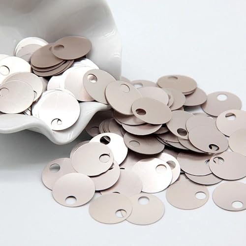 Große silberne Pailletten, 10mm, 20mm, 30mm, großes Loch, flach, rund, lose Pailletten, geeignet for DIY-Schmuck, Nähen, Hochzeit, Basteln, Kleidungszubehör(20mm MTCP) von HZLXF1