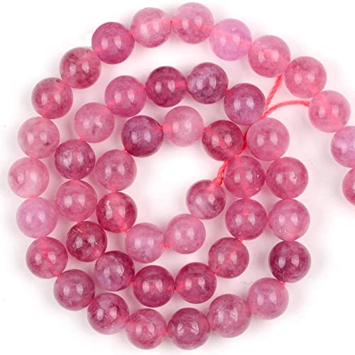 HZLXF1 6/8 / 10mm 1 Strang Natürliche Erdbeerquarz Kristall Perlen Lose Spacer Steinperlen for Schmuck Machen Tazarbeit DIY Armband (Item Diameter : 10mm 37pcs Beads) von HZLXF1