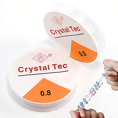 2 Spule Transparent Elastisch Nylonfaden, HZYIQ 0.8mm x 6m Transparent Nylonschnur für Armbänder, Reißfest Schmuckfaden Elastisch zum Aufhängen von Dekorationen und zur Schmuckherstellung 2 Spule Transparent Elastisch Nylonfaden, HZYIQ 0.8mm x 6m Transparent Nylonschnur für Armbänder, Reißfest Schmuckfaden Elastisch zum Aufhängen von Dekorationen und zur Schmuckherstellung von HZYIQ