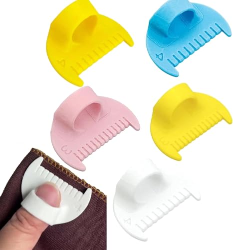 5 Stück Nähnadellehre Messwerkzeug, Nahtlehre Nähen, Nähen, Anfängerbedarf, DIY Stoff Handwerk, Quilten Stricken, Fingerlineal Nähschablone für gleiche Stiche (5 Stück) von HZling