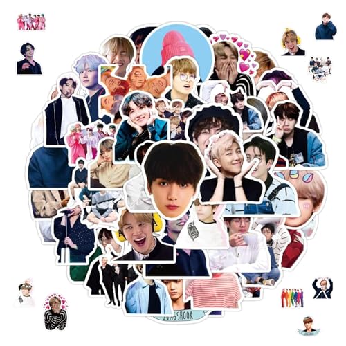 2 X 50 Stück Kpop BTS Aufkleber, BTS Sticker Set, Kpop Stickers, Süße BTS Aufkleber Pack, Graffiti Wasserdichte Vinyl Sticker, Kpop Fans Aufkleber für Laptop, Scrapbook, Skateboard, Gepäck von HaOrchid