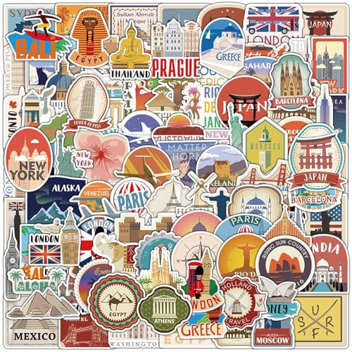 2 X 50 Stück Welt Reise Aufkleber, Reise Sticker Set, Vintage Reise Etiketten Aufkleber, Scrapbook Stickers Travel, Vintage Reisekarten Aufkleber, Reiseaufkleber für Laptop Wasserflasche Gepäck 2 X 50 Stück Welt Reise Aufkleber, Reise Sticker Set, Vintage Reise Etiketten Aufkleber, Scrapbook Stickers Travel, Vintage Reisekarten Aufkleber, Reiseaufkleber für Laptop Wasserflasche Gepäck von HaOrchid