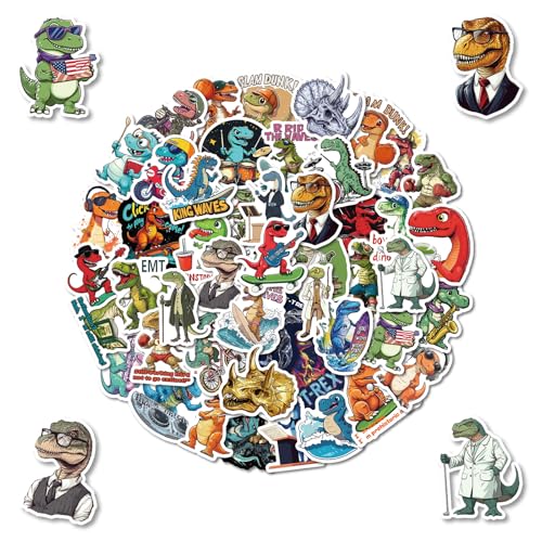 100 stück Dinosaurier Aufkleber, Dinosaurs Sticker Set, Aufkleber Dinosaurier für Junge für Laptop Kinder Autos Motorrad Fahrrad Gepäck Koffer Computer für Jugendliche Kinder Erwachsene von HaOrchid