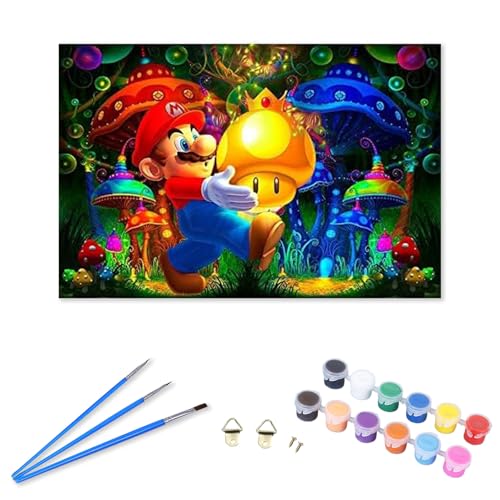 HaOrchid Malen Nach Zahlen Erwachsene, 5D Mario Malen Nach Zahlen, DIY Premium Mario Malen Nach Zahlen Art für Anfänger und Erwachsene, Acrylfarbe für Geburtstag Geschenk und Home Deko, 40 x 50 CM HaOrchid Malen Nach Zahlen Erwachsene, 5D Mario Malen Nach Zahlen, DIY Premium Mario Malen Nach Zahlen Art für Anfänger und Erwachsene, Acrylfarbe für Geburtstag Geschenk und Home Deko, 40 x 50 CM von HaOrchid