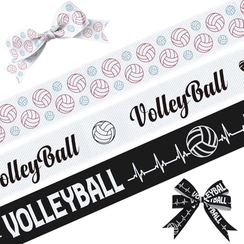 Habbiful Volleyball-Bänder für Haarschleifen, Basteln, Geschenkverpackung, 1,5 m, für Sport, Team, Geburtstag, Party, Heimdekoration, 3 Rollen, 13,7 m, Schwarz / Weiß Habbiful Volleyball-Bänder für Haarschleifen, Basteln, Geschenkverpackung, 1,5 m, für Sport, Team, Geburtstag, Party, Heimdekoration, 3 Rollen, 13,7 m, Schwarz / Weiß von Habbiful