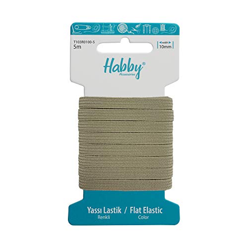 Habby Accessories 5m Gummiband | Elastic Bands | Gummilitze | Gummizug | Gummiband Nähen | Flach | 10mm | Beige Habby Accessories 5m Gummiband | Elastic Bands | Gummilitze | Gummizug | Gummiband Nähen | Flach | 10mm | Beige von Habby Accessories