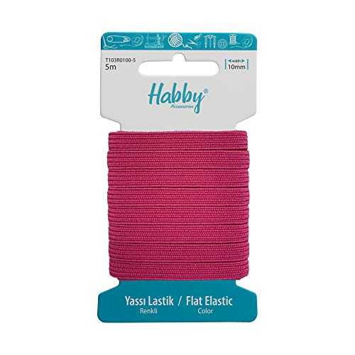 Habby Accessories 5m Gummiband | Elastic Bands | Gummilitze | Gummizug | Gummiband Nähen | Flach | 10mm | Fuchia Habby Accessories 5m Gummiband | Elastic Bands | Gummilitze | Gummizug | Gummiband Nähen | Flach | 10mm | Fuchia von Habby Accessories