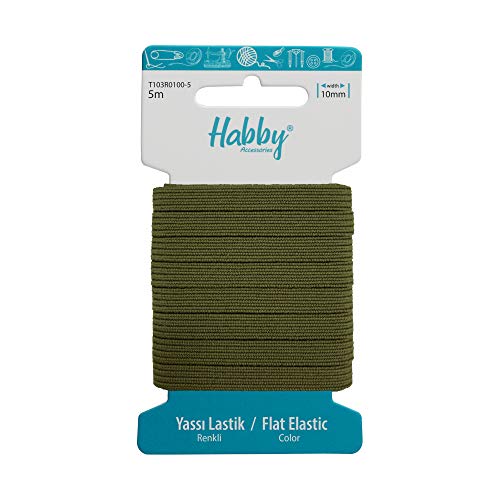 Habby Accessories 5m Gummiband | Elastic Bands | Gummilitze | Gummizug | Gummiband Nähen | Flach | 10mm | Khaki Habby Accessories 5m Gummiband | Elastic Bands | Gummilitze | Gummizug | Gummiband Nähen | Flach | 10mm | Khaki von Habby Accessories