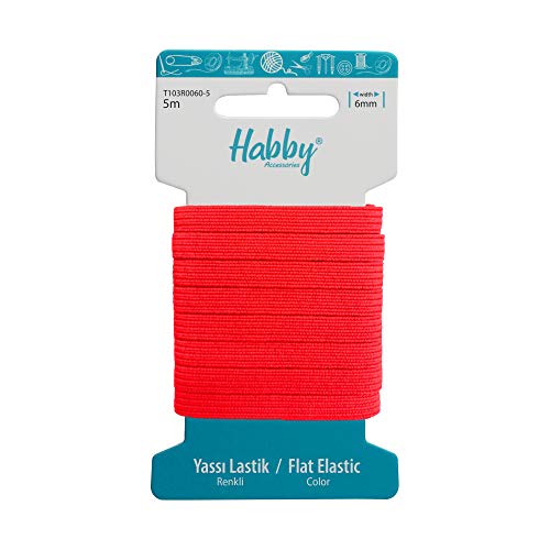 Habby Accessories 5m Gummiband | Elastic Bands | Gummilitze | Gummizug | Gummiband Nähen | Flach | 6mm | Neon Pink Habby Accessories 5m Gummiband | Elastic Bands | Gummilitze | Gummizug | Gummiband Nähen | Flach | 6mm | Neon Pink von Habby Accessories