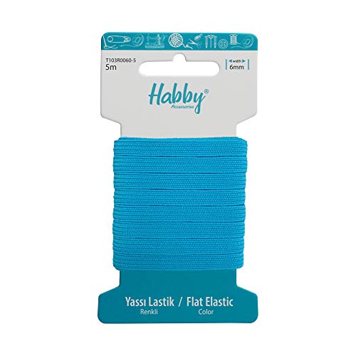 Habby Accessories 5m Gummiband | Elastic Bands | Gummilitze | Gummizug | Gummiband Nähen | Flach | 6mm | Türkis Habby Accessories 5m Gummiband | Elastic Bands | Gummilitze | Gummizug | Gummiband Nähen | Flach | 6mm | Türkis von Habby Accessories