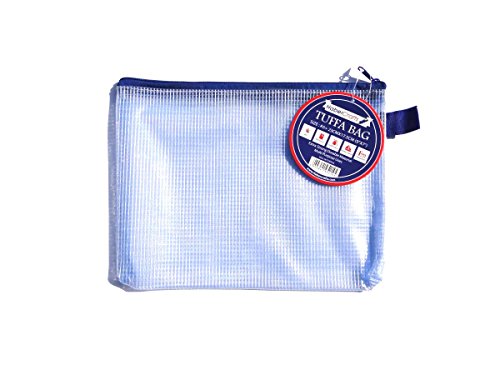 A5 Tuff Bag Zip Wallet Clear Plastic Wallets Zip Pouch File Pencil Case Folder Water Resistant Reinforced Heavy Duty Mesh Bags (Fits A5-1 Pack) von Habercrafts
