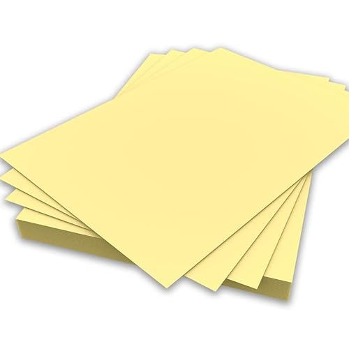 A5 gelbes Farbpapier, 80 g/m² Blatt, doppelseitiges Druckerpapier, Kopierer, Origami-Flyer, Zeichnen, Schule, Bürodruck, 148 mm x 210 mm (A5 gelbes Papier – 80 g/m² – 100 Blatt) von Habercrafts