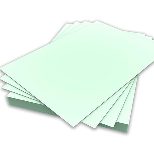 A5 hellgrünes Farbpapier, 80 g/m², doppelseitiges Druckerpapier, Kopierer, Origami, Flyer, Zeichnen, Schule, Büro, Druck, 148 mm x 210 mm (A5, hellgrünes Papier, 80 g/m², 200 Blatt) von Habercrafts