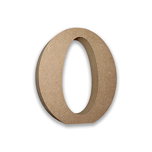 MDF-Buchstabe O – großer, freistehender Holzbuchstabe zum Basteln und Dekorieren (13 cm hoch x 2 cm tief) von Habercrafts