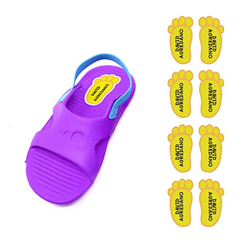 Haberdashery Online 11 Paar Klebeetiketten für Schuhe mit einer Fußform von 21 x 37,5 mm. Modell: 3. Grün von Haberdashery Online