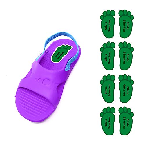 12 Paar Klebeetiketten für Schuhe mit einer Fußform von 21 x 37,5 mm. Modell: 4. Gelb von Haberdashery Online