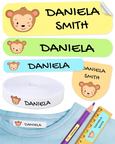 155 Personalisierte Etiketten für Kleidung & Gegenstände. 100 Ökologische Bügeletiketten & 55 Klebeetiketten für Schulmaterial. Individueller Name 155 Personalisierte Etiketten für Kleidung & Gegenstände. 100 Ökologische Bügeletiketten & 55 Klebeetiketten für Schulmaterial. Individueller Name von Haberdashery Online