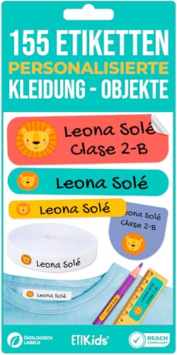 155 Personalisierte Etiketten für Kleidung & Gegenstände. 100 Ökologische Bügeletiketten & 55 Klebeetiketten für Schulmaterial. Individueller Name von Haberdashery Online