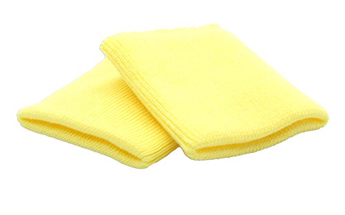 2 Elastische Bündchen für Kleidung - Ideal zum Nähen und Reparieren von Kleidungsstücken | Perfekt für Pullover, Hosen und Trainingsanzüge | 7,5 cm breit. (4. Gelb) von Haberdashery Online