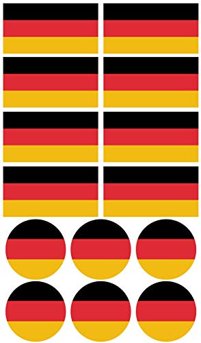 Haberdashery Online 28 Aufkleber der Deutschen Flagge. Aufkleber für Fahrräder, Motorräder, Zubehör (Deutschland) von Haberdashery Online
