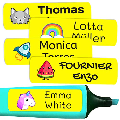 50 personalisierte Klebeetiketten, 6 x 2 cm, zur Kennzeichnung von Objekten, Büchern, Lunchboxen, etc. Color Basic Gelb 50 personalisierte Klebeetiketten, 6 x 2 cm, zur Kennzeichnung von Objekten, Büchern, Lunchboxen, etc. Color Basic Gelb von Haberdashery Online