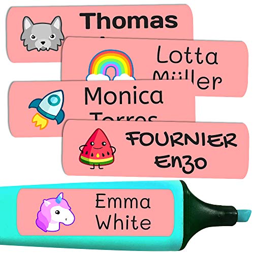 50 Personalisierte Klebeetiketten 6x2 cm, Aufkleber zur Kennzeichnung kleiner Gegenstände, Anpassbare Markierungen, Mikrowellen- und Geschirrspülerfest, Ideal für Schule und Wohnheime, Basic Pink 50 Personalisierte Klebeetiketten 6x2 cm, Aufkleber zur Kennzeichnung kleiner Gegenstände, Anpassbare Markierungen, Mikrowellen- und Geschirrspülerfest, Ideal für Schule und Wohnheime, Basic Pink von Haberdashery Online