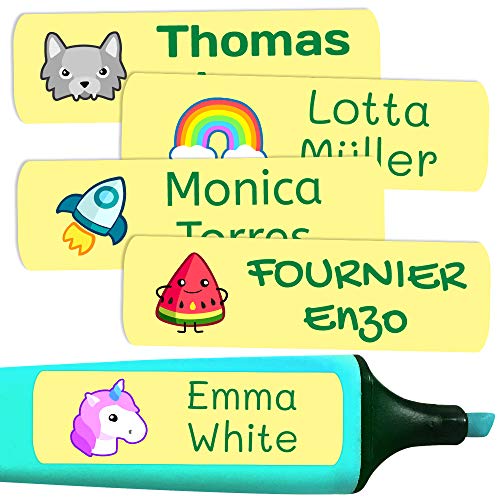 50 personalisierte Klebeetiketten, 6 x 2 cm, zur Kennzeichnung von Objekten, Büchern, Lunchboxen, etc. Color Pastellgelb 50 personalisierte Klebeetiketten, 6 x 2 cm, zur Kennzeichnung von Objekten, Büchern, Lunchboxen, etc. Color Pastellgelb von Haberdashery Online