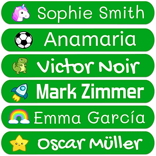 50 personalisierte Klebeetiketten mit Namen zum Markieren von Gegenständen, Büchern, Spielzeug, Tuppern etc., ideal für Kinder in Schule und Kindergarten. Wasserdichte Aufkleber 6 x 1 cm 50 personalisierte Klebeetiketten mit Namen zum Markieren von Gegenständen, Büchern, Spielzeug, Tuppern etc., ideal für Kinder in Schule und Kindergarten. Wasserdichte Aufkleber 6 x 1 cm von Haberdashery Online