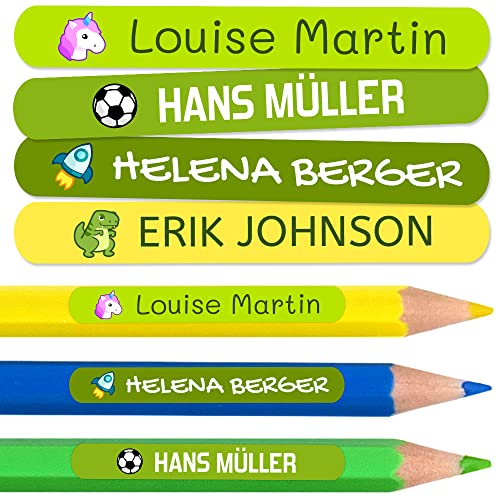 50 personalisierte Namensaufkleber zum Markieren von Bleistiften, Markern, Kugelschreibern. Farbige Etiketten für Kinder in Schule und Kindergarten, wasserfest. Größe 4,6 x 0,6 cm. 50 personalisierte Namensaufkleber zum Markieren von Bleistiften, Markern, Kugelschreibern. Farbige Etiketten für Kinder in Schule und Kindergarten, wasserfest. Größe 4,6 x 0,6 cm. von Haberdashery Online