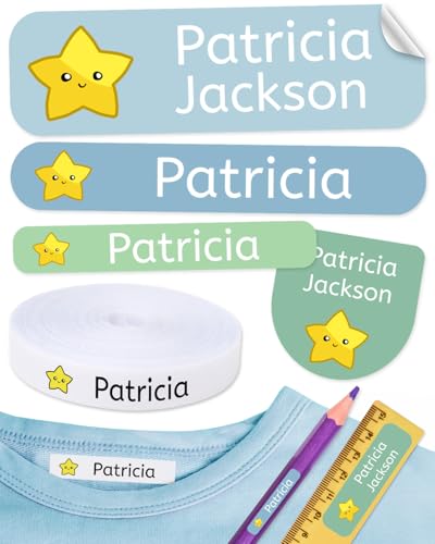 620 Personalisierte Etiketten für Kleidung & Schulmaterial. 400 Bügeletiketten & 220 Klebeetiketten. Ideal für Schule, Kindergarten & Seniorenheim 620 Personalisierte Etiketten für Kleidung & Schulmaterial. 400 Bügeletiketten & 220 Klebeetiketten. Ideal für Schule, Kindergarten & Seniorenheim von Haberdashery Online