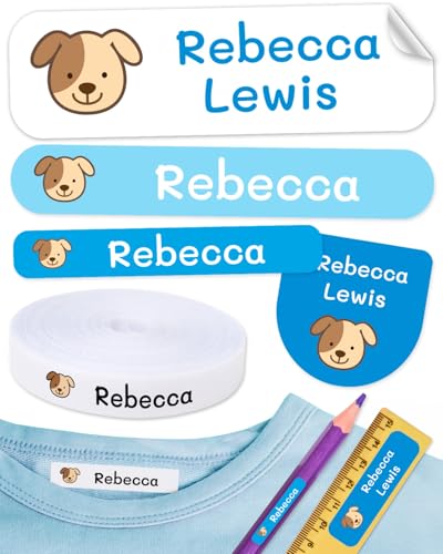 620 Personalisierte Etiketten für Kleidung & Schulmaterial. 400 Bügeletiketten & 220 Klebeetiketten. Ideal für Schule, Kindergarten & Seniorenheim 620 Personalisierte Etiketten für Kleidung & Schulmaterial. 400 Bügeletiketten & 220 Klebeetiketten. Ideal für Schule, Kindergarten & Seniorenheim von Haberdashery Online