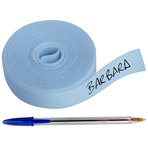 Stoffetiketten zum Aufbügeln, beschriften von Kleidung, Namensschilder für Pflegeheime, Camp, Uniformen, Tagespflege, Hochschule, 3 x 1 cm. Stift enthalten (Blau) von Haberdashery Online