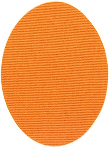 Haberdashery Online 6 Knieschützer für Kinder, Orange, zum Aufbügeln, zum Schutz Ihrer Kleidung und Reparatur von Hosen, Jacken, Pullovern, Hemden, 10,5 x 8 cm, Ref. 71, Orange von Haberdashery Online