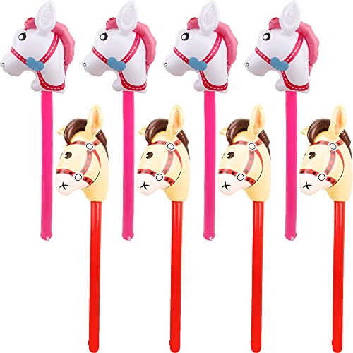 Haconba Aufblasbarer Stab für Cowboy, Cowgirl, Pony, Pferdekopf, 101,6 cm, für Weihnachten, Geburtstag, Babyparty, Cowboy-Themenparty, Zubehör, Rosa, Braun, 8 Stück Haconba Aufblasbarer Stab für Cowboy, Cowgirl, Pony, Pferdekopf, 101,6 cm, für Weihnachten, Geburtstag, Babyparty, Cowboy-Themenparty, Zubehör, Rosa, Braun, 8 Stück von Haconba