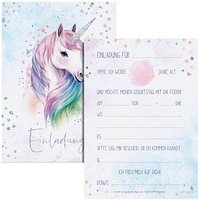 12 Häfft® Verlag Einladungskarten DIN A6 Einhorn von Häfft® Verlag