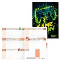 Häfft® Verlag Hausaufgabenheft Game On 2025/2026 liniert DIN A5 ohne Rand, 88 Blatt von Häfft® Verlag