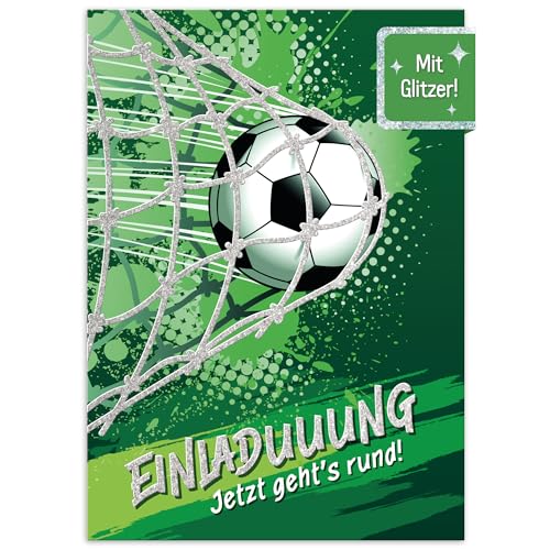 Häfft® Lernfreunde 12 x Einladungskarten Kindergeburtstag A6 Fußball Party-Einladungen für Kinder, Geburtstags-Einladungen - nachhaltig & klimafreundlich Häfft® Lernfreunde 12 x Einladungskarten Kindergeburtstag A6 Fußball Party-Einladungen für Kinder, Geburtstags-Einladungen - nachhaltig & klimafreundlich von Häfft