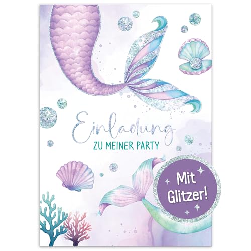 Häfft® Lernfreunde 12 x Einladungskarten Kindergeburtstag A6 Meerjungfrau Party-Einladungen für Kinder, Geburtstags-Einladungen - nachhaltig & klimafreundlich Häfft® Lernfreunde 12 x Einladungskarten Kindergeburtstag A6 Meerjungfrau Party-Einladungen für Kinder, Geburtstags-Einladungen - nachhaltig & klimafreundlich von Häfft