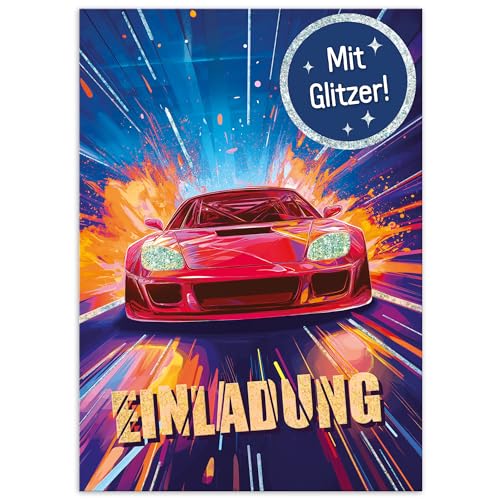 Häfft® Lernfreunde 12 x Einladungskarten Kindergeburtstag A6 Racing Party-Einladungen für Kinder, Geburtstags-Einladungen - nachhaltig & klimafreundlich Häfft® Lernfreunde 12 x Einladungskarten Kindergeburtstag A6 Racing Party-Einladungen für Kinder, Geburtstags-Einladungen - nachhaltig & klimafreundlich von Häfft